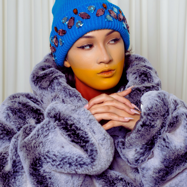帽子 00s Roen Swarovski Skull Balloon Beanie Crown of Cairo NIGHT OWL Beanie | Luxury Swarovski – MELROSEHIGH