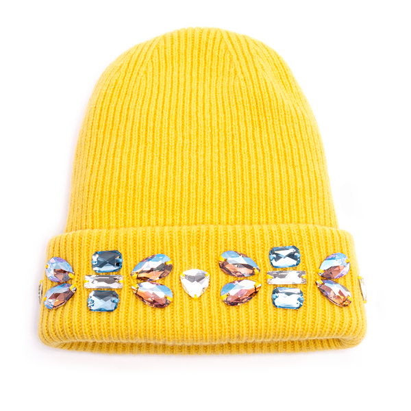 Crown of Cairo NAIRA | Yellow Cashmere Beanie – MELROSEHIGH