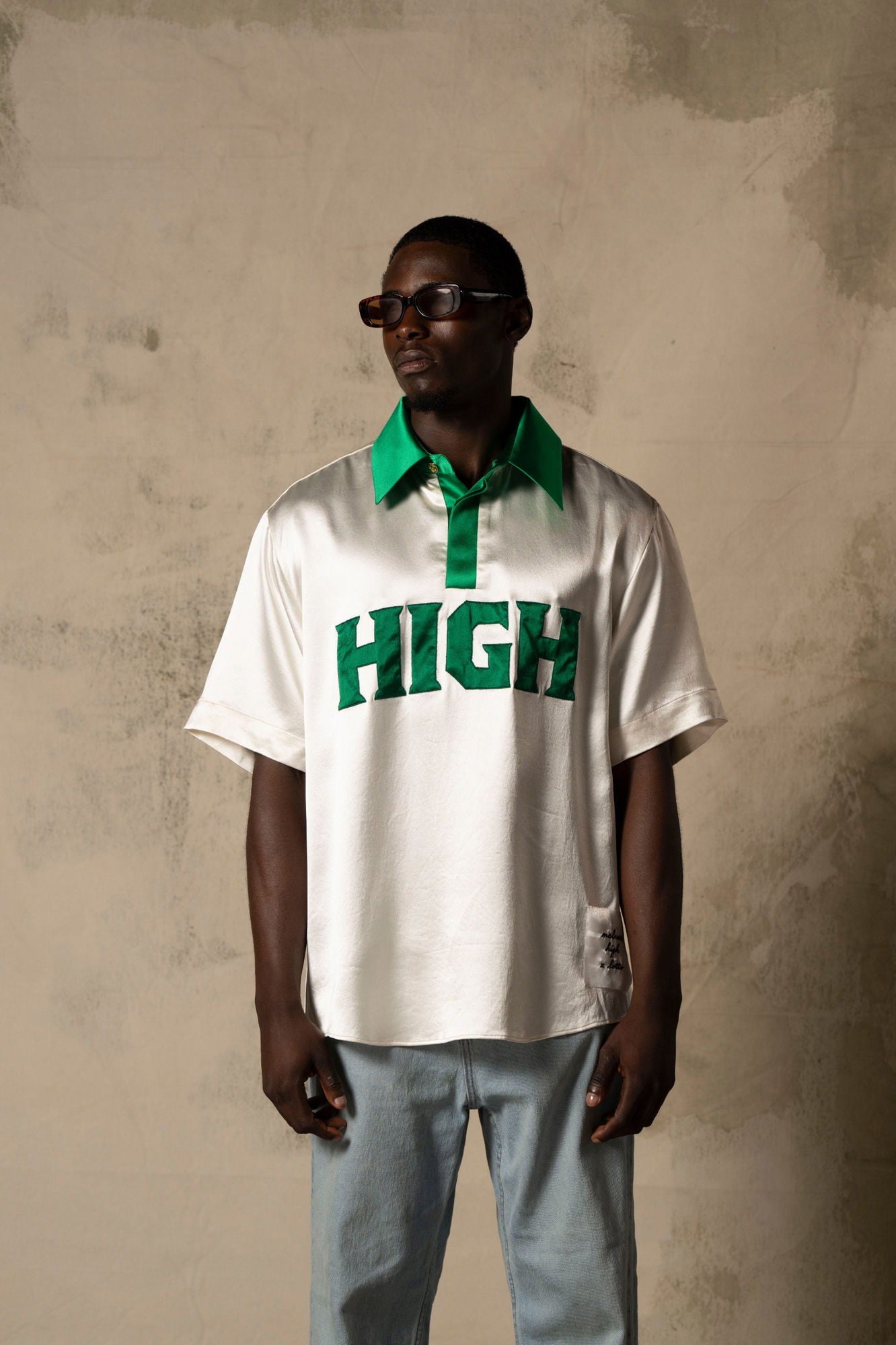 MelroseHigh x LOTTO |  Ivy League Silk polo :: Chlorophyll Green
