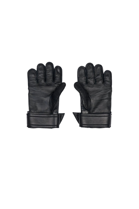 Iron Will Goalie Gloves - Black Croc (white background)
