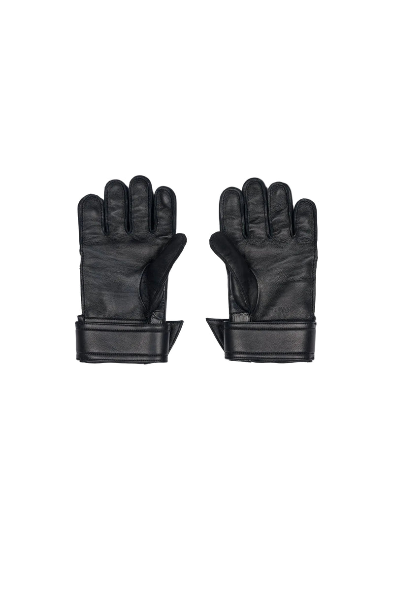 Iron Will Goalie Gloves - Black Croc (white background)