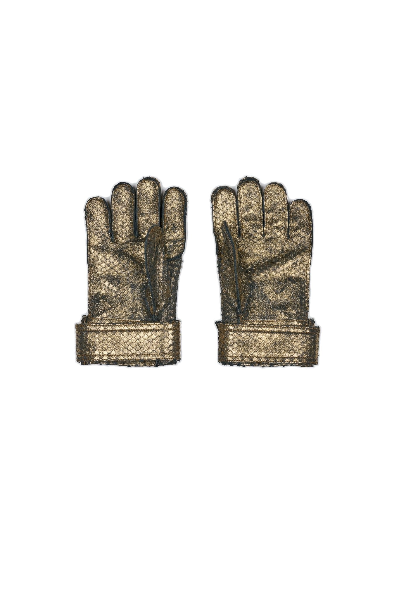 Iron Will Goalie Gloves - Vintage Gold (white background)