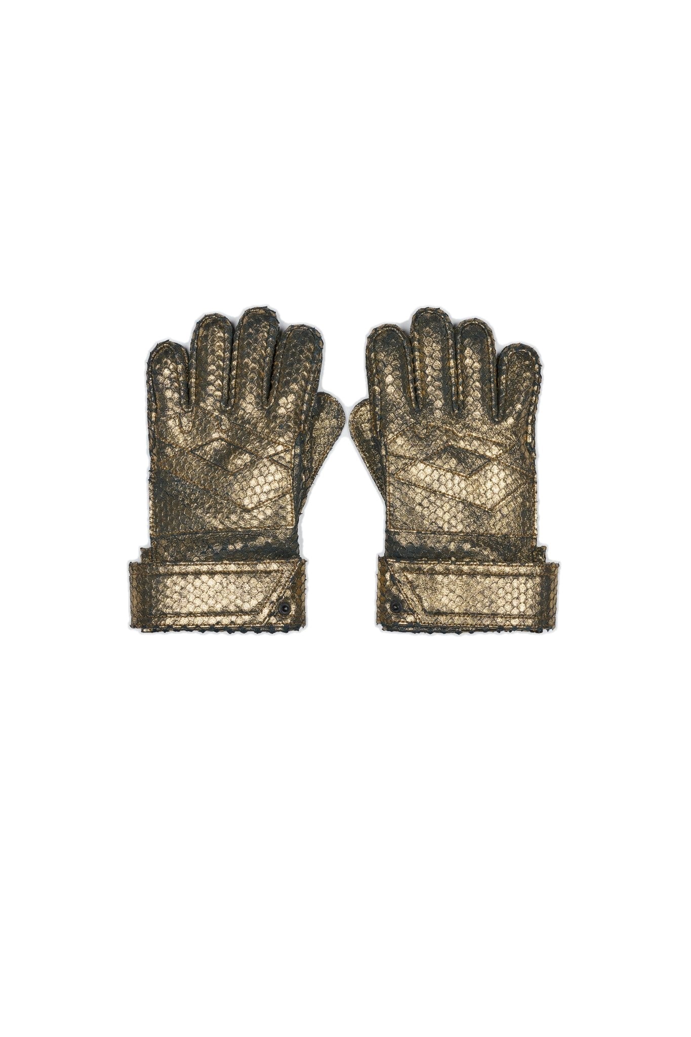 Iron Will Goalie Gloves - Vintage Gold (white background)