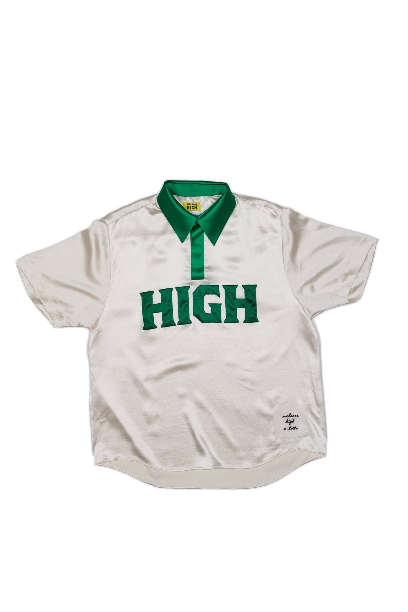Ivy League Silk Polo - Chlorophyll Green (white background)