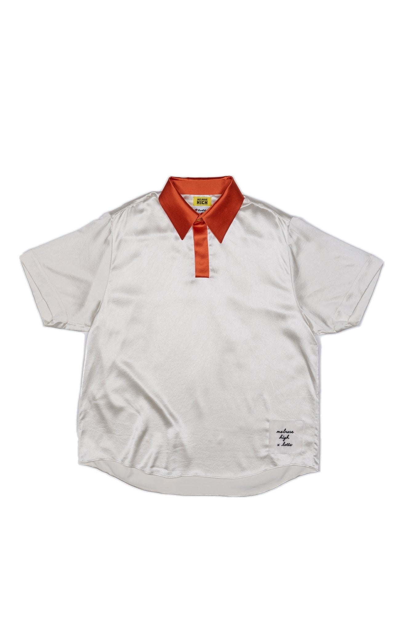 Ivy League Silk Polo - Tangerine (white background)