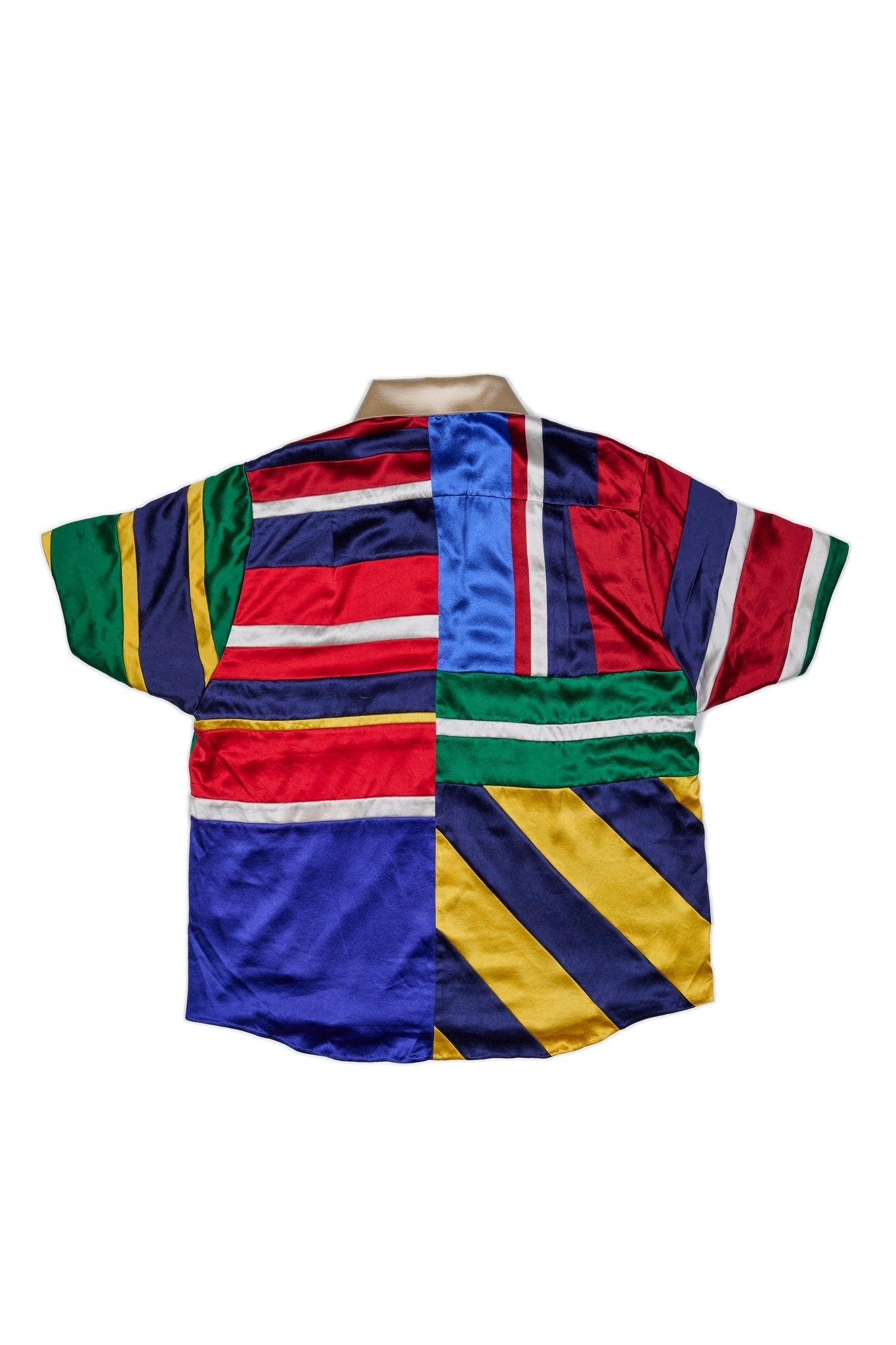 Ivy League Silk Stripe - Victory Flags (white background)